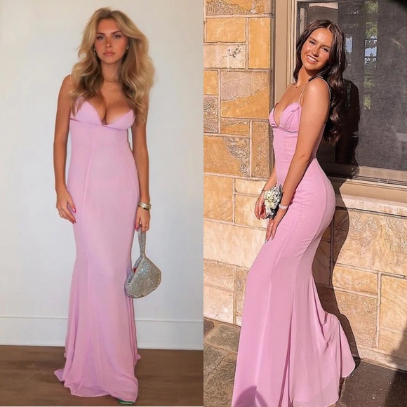 NEW House of CB Loren Pink Maxi Dress Large+ (XL) with Plus Cup - Picture 11 of 17